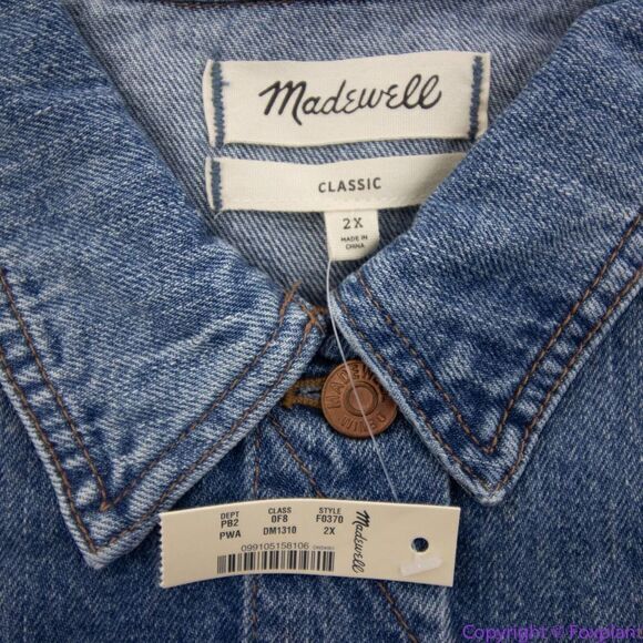 NEW Madewell The Jean Jacket in Pinter Wash, 2X - Picture 16 of 16